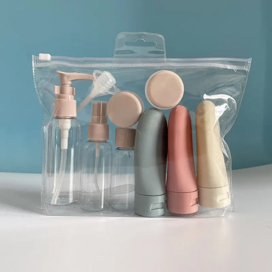 11pcs Travel Bottles Set With Storage Bag Travel Size Empty Liquid
