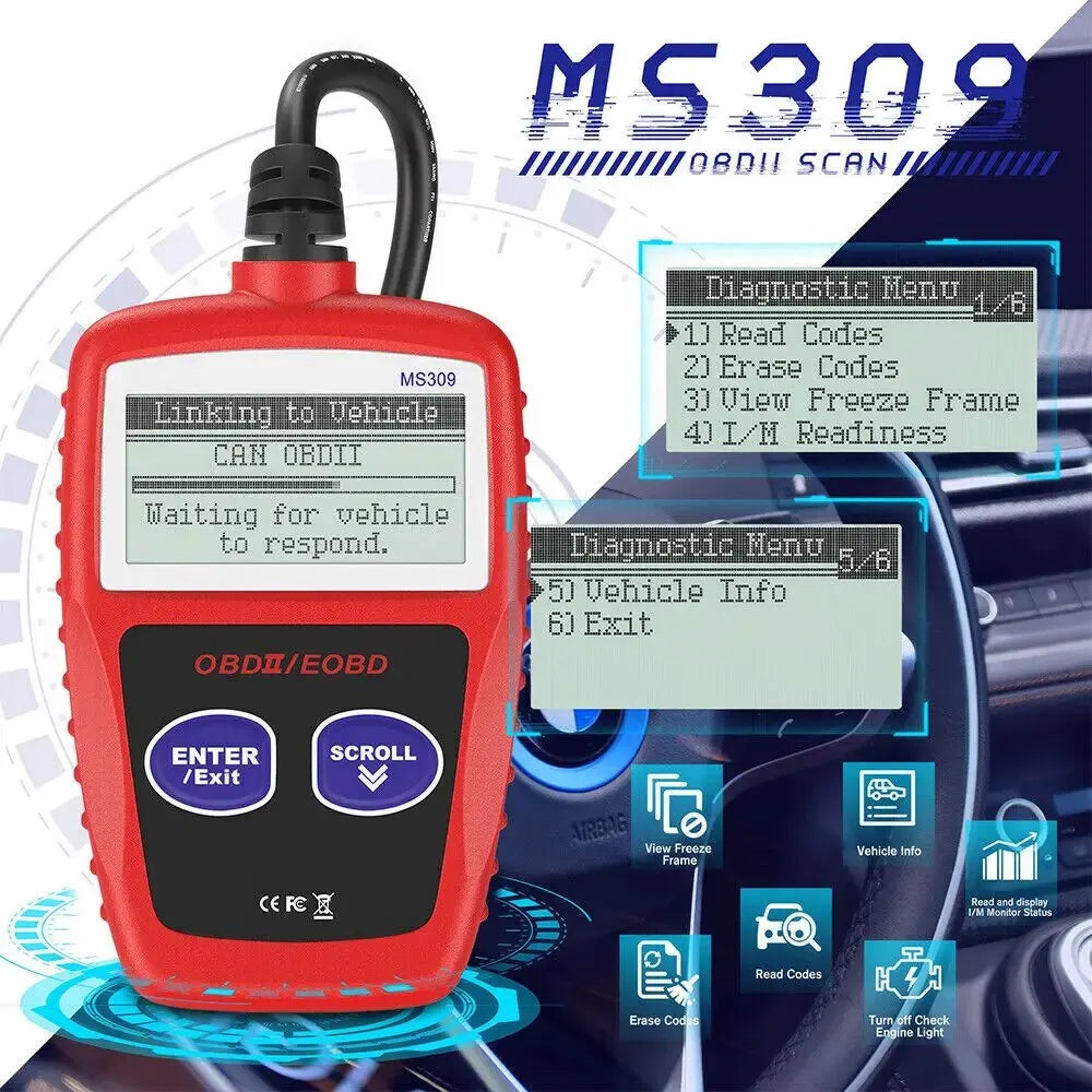 MS309 Car Fault Code Reader Accurate Engine Diagnostic Scanner