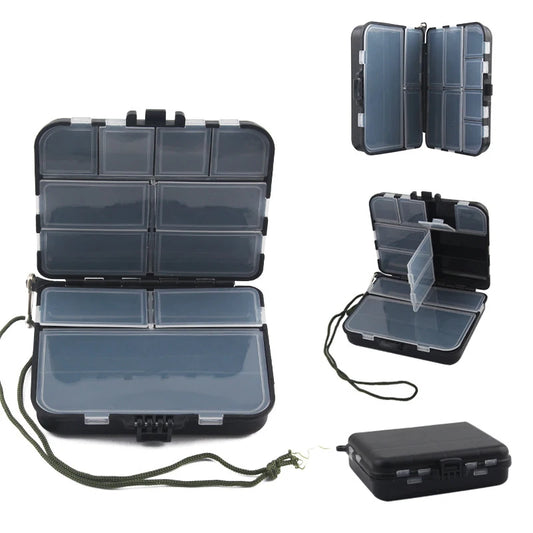 Mini Plastic Storage Case Large Capacity Flying Fishing Tackle Box For