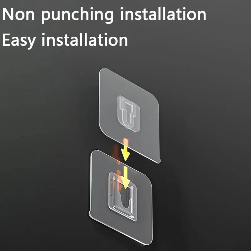 Multi-Purpose Transparent Hooks Double-sided Adhesive Wall Hooks