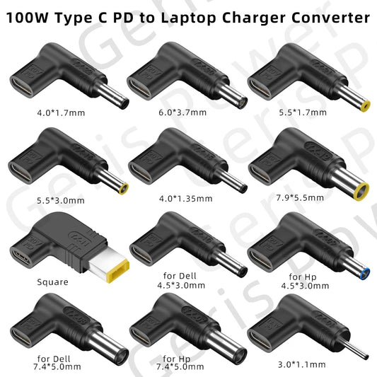 PD 100W Type C to Universal Laptop Charger Converter for Asus Lenovo