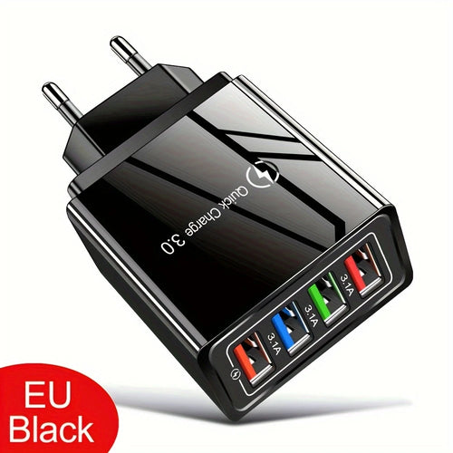 EU US Plug 3A USB Charger Multi Port 4 USB Quick Charge 3.0 For Phone