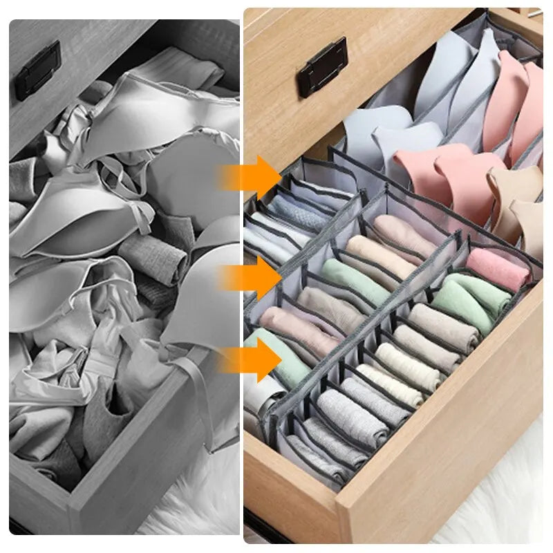 6/7/11 Foldable Underwear Underwear Socks Organizer With Dividers
