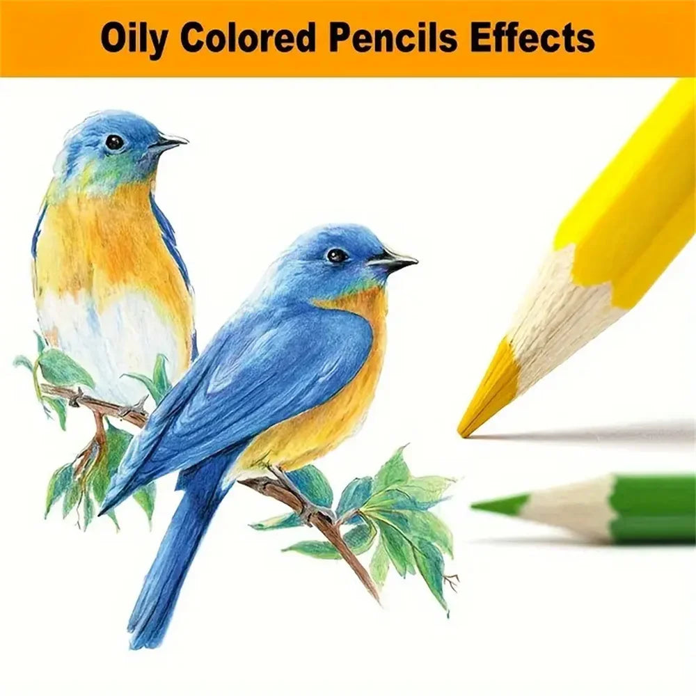 Vibrant Professional Color Oil Pencil Set - Smooth Blending, Hexagon