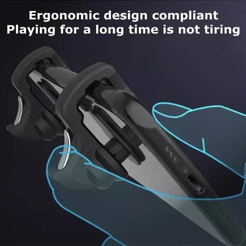 2Pcs Mobile Phone ABS PUBG Game Trigger L1 R1 Aim Shooting Alloy Key