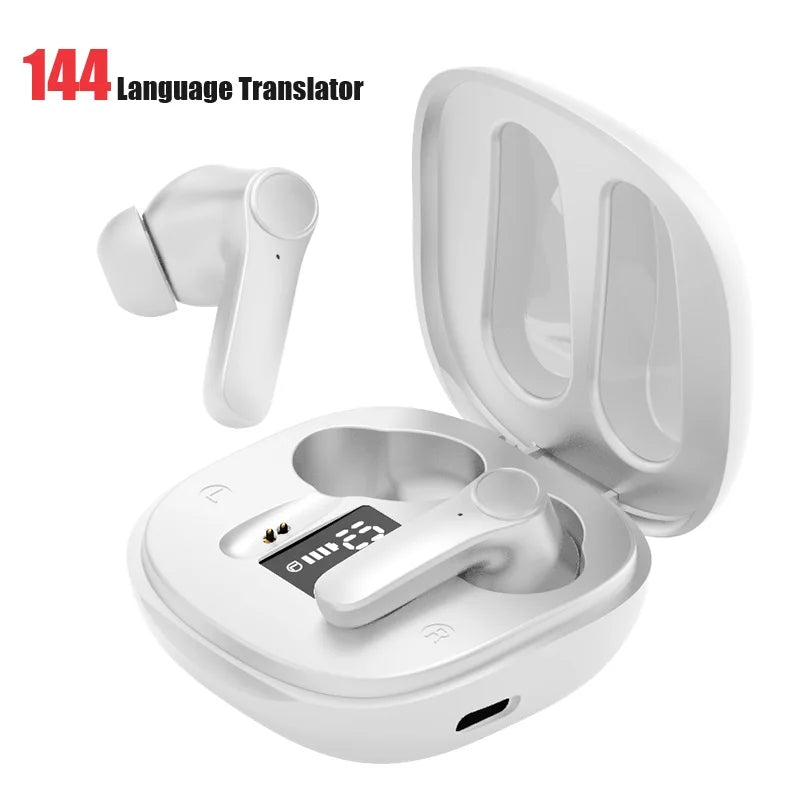 Intelligent Translate Earbuds 144 Languages Real Time AI Voice