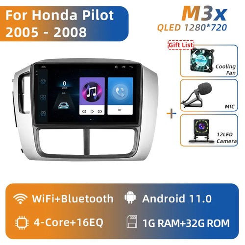 GPS Navigation Car Video Multimedia Player 4G for Honda Pilot 1 2005