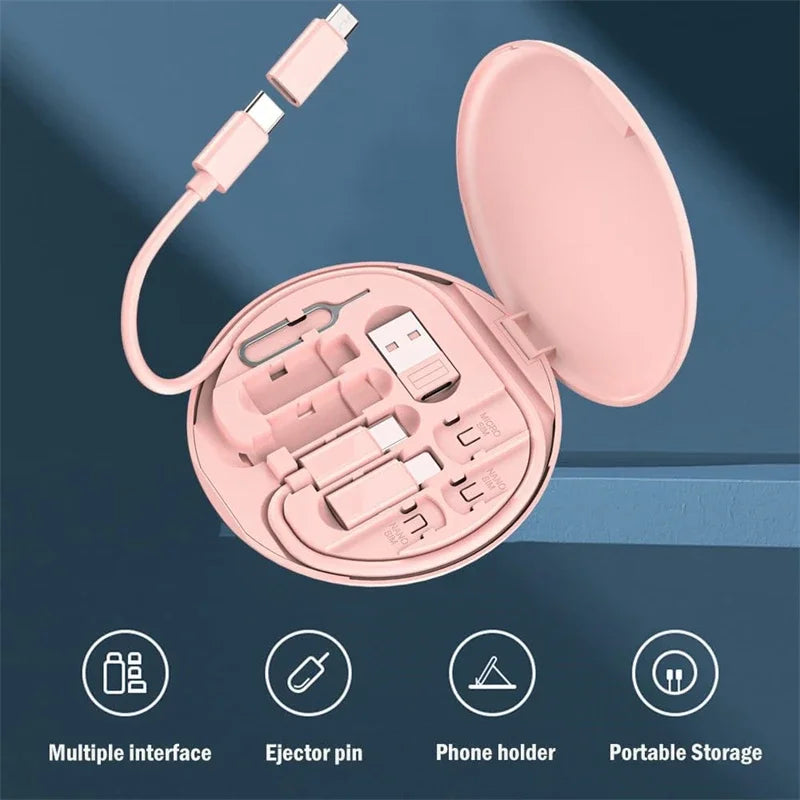 60W Multi Type-C To USB C To Micro USB To Lighting Fast Charging Phone