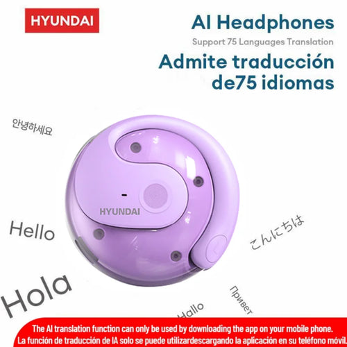HYUNDAI HY-T26 AI Intelligent Real-time Translation Earbuds Global 75