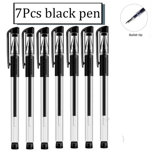 35 PCS Gel Pen Set School Supplies Black Blue Red Ink Color 0.5mm