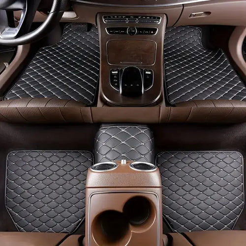 5 pcs Waterproof Leather Car Floor Mats Universal Auto Foot Pad