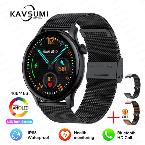 2024 New NFC Smart Watch Ladies 466*466 HD Screen Health Tracker