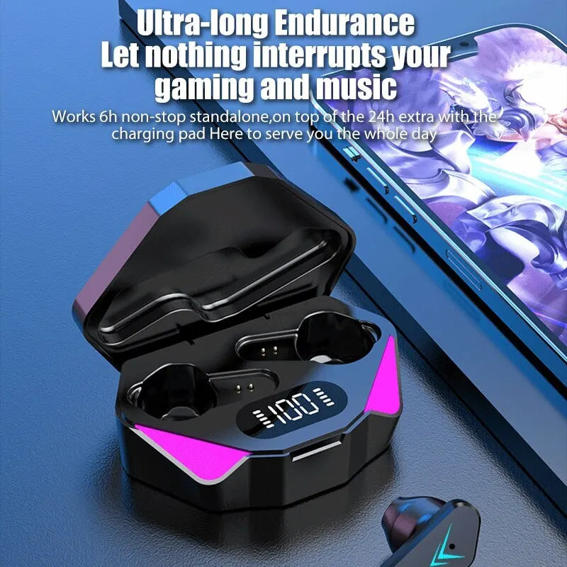 Bluetooth Earphones, Wireless Game Console Earphones, 65ms Low Latency