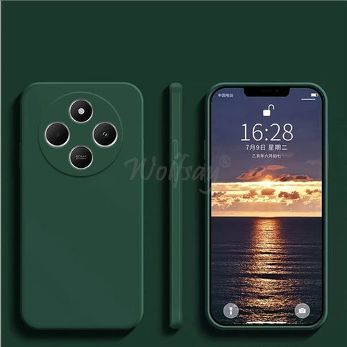 For Xiaomi Redmi 14C Case Liquid Silicone Plain Rubber TPU Protector