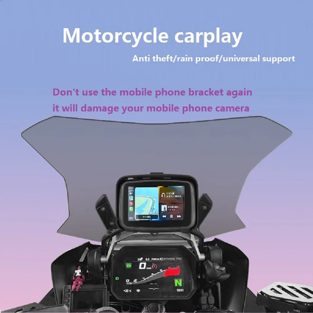 NaviFly 5 inch Portable Motorcycle LCD Display IPX7 Waterproof Monitor