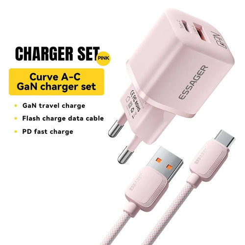 Essager 20W GaN USB Type C Charger PD Fast Charge Phone QC 3.0 Quick