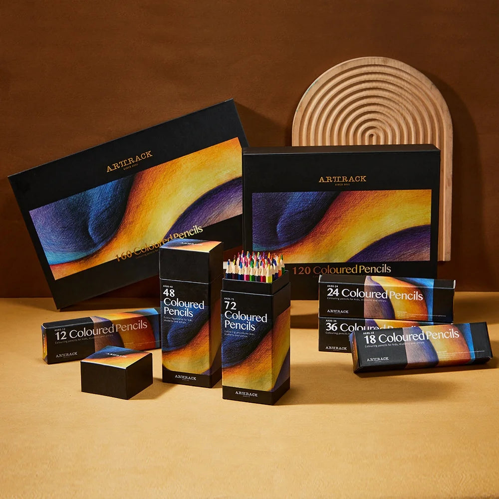 12/24/36/48/72 Colors Oily Colored Pencils Hexagon Wooden Handle Set