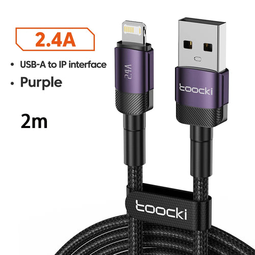 Toocki USB Cable For iPhone 14 13 12 Pro Max X XS XR 8 7 Plus iPad