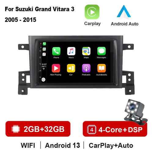 2din Car radio Android 13 For Suzuki Grand Vitara 3 2005-2010