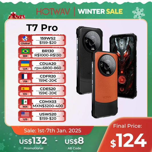 [World Premeire] HOTWAV T7 Pro Rugged Smartphone 6.6'' FHD+ 2K 6280mAh