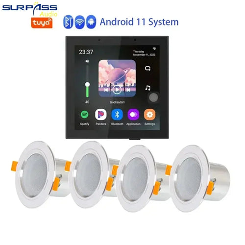 Smart Home Wall Amplifier Android 11 System 8ohm 4 Inch Tuya WiFi