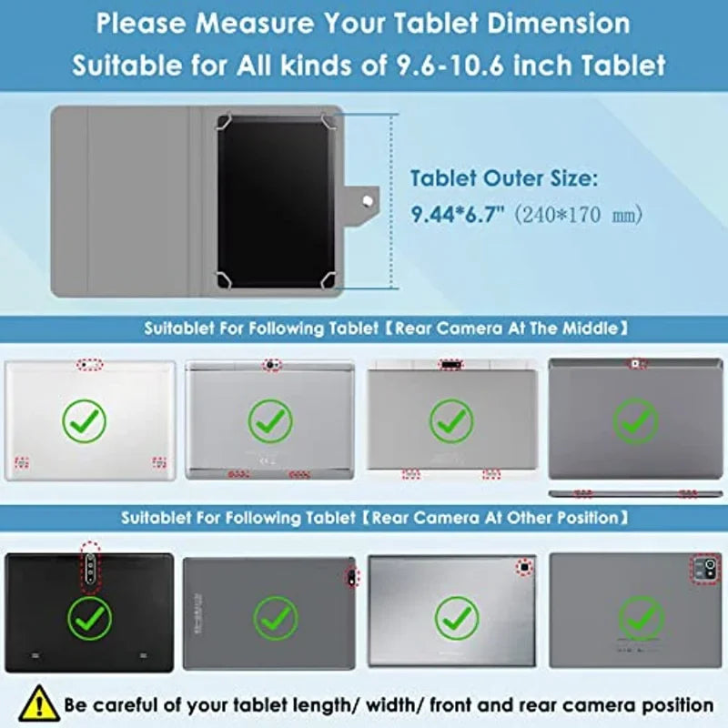 Universal 7"8"10.1"Tablet Case,8inch 10inch Tablet Cover,Folio Leather