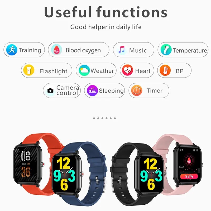 2023 New Smart Watch Men Blood Oxygen Monitoring Sports Fitness Watch