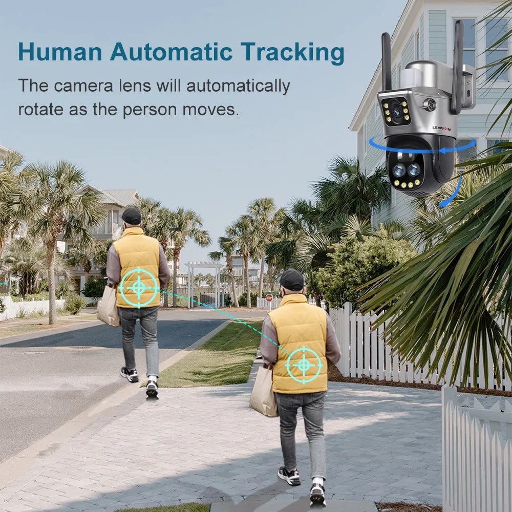 LS VISION 6K 4G Wifi Solar Camera 10x Zoom Three Lens PTZ Outdoor