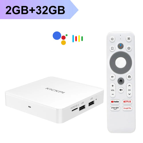 KICKPI KP1 Google  TV Box Android 12 Amlogic S905Y4 2GB 32GB Support