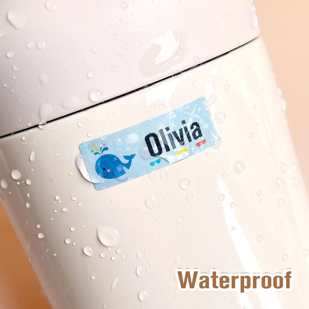 Waterproof Tag Self-adhesive Baby Name Sticker Custom Personalized