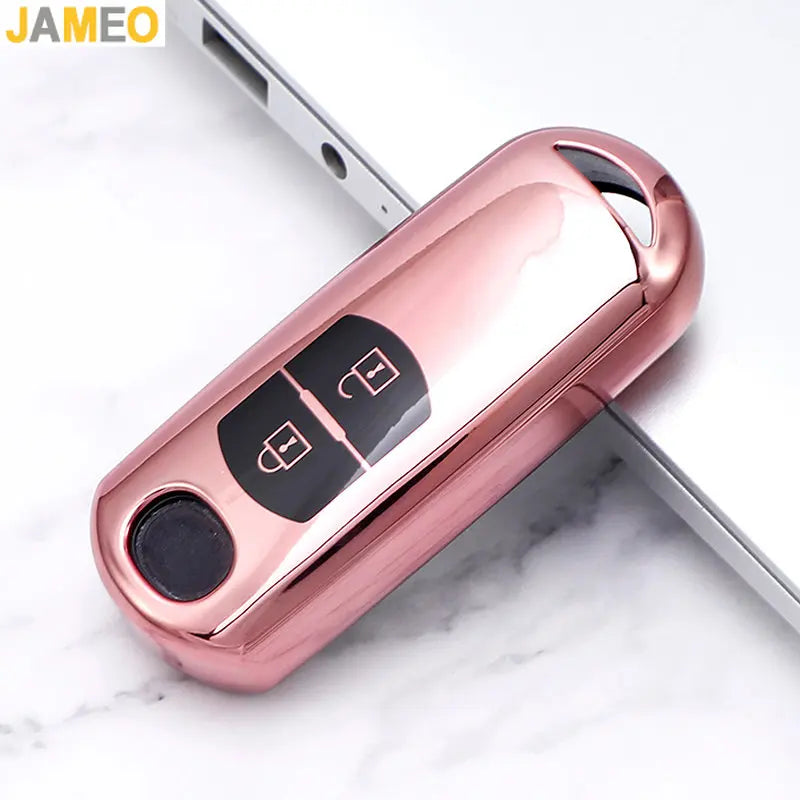 2/3 Buttons Soft TPU Car Key Cover Key Case for Mazda 2 3 6 Axela