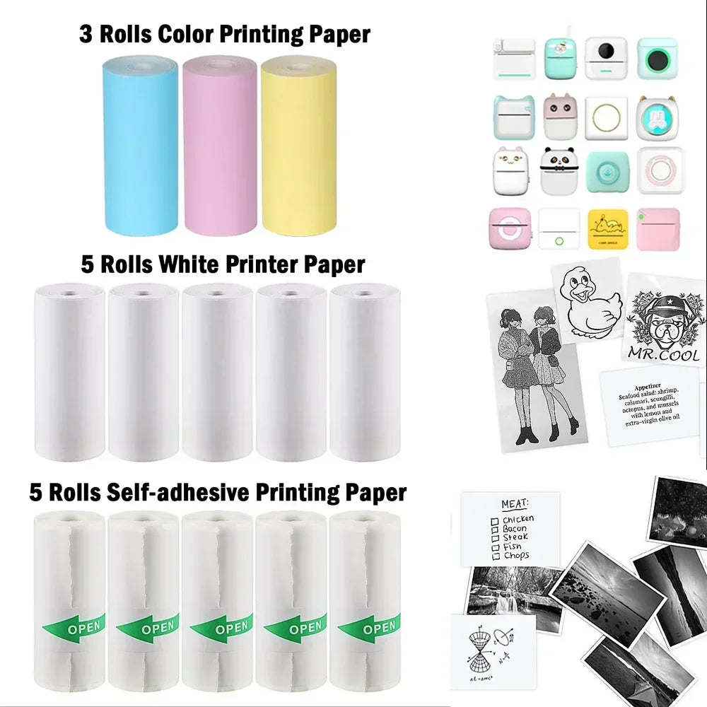 Thermal Paper MINI Printing Self-adhesive Label Sticker For Mini
