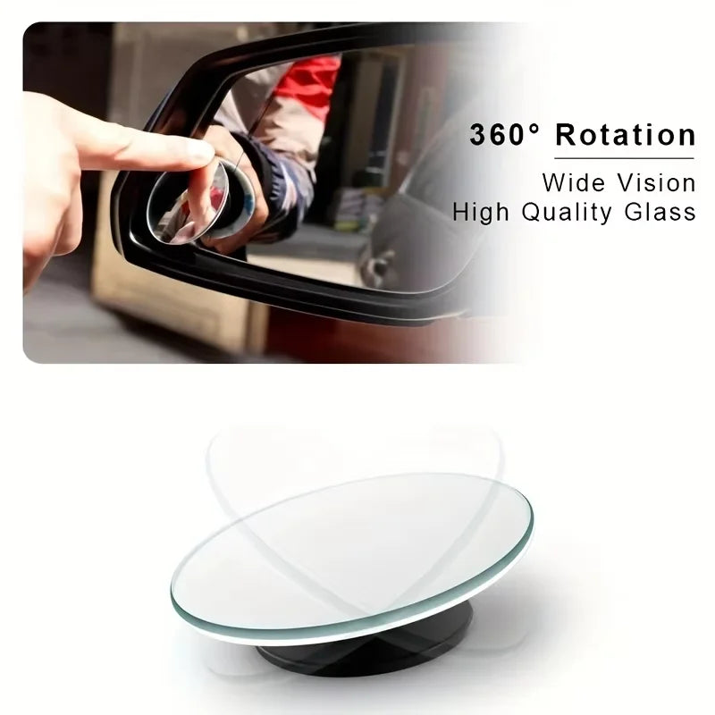 Adjustable Small Round Car Reverse Auxiliary Rearview Convex Mirror