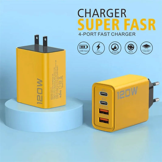 120W Fast Charger type-C Quick Charge 3.0 USB charger cable adapter