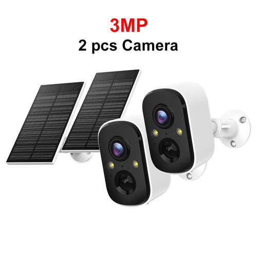 MISECU Tuya 3MP Security Battery Camera Combo with Solar Panel Two-way