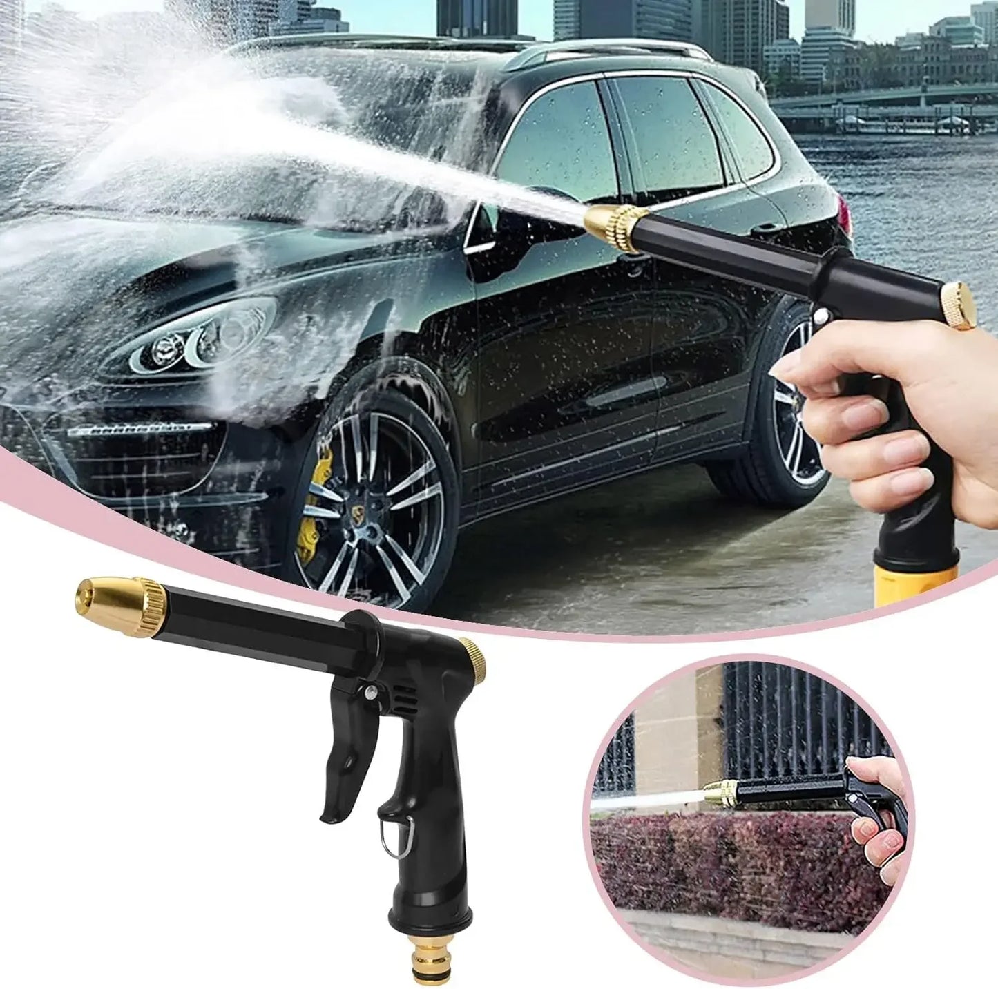 Portable Household Multi Function High Pressure Water Spray Rod Garden