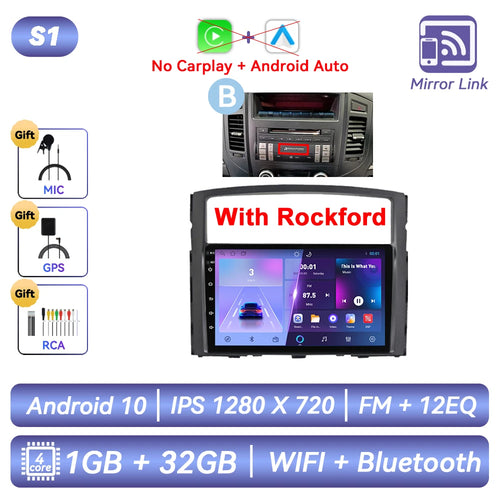 For Mitsubishi Pajero 4 2006-2014 Car Radio Android Automotive