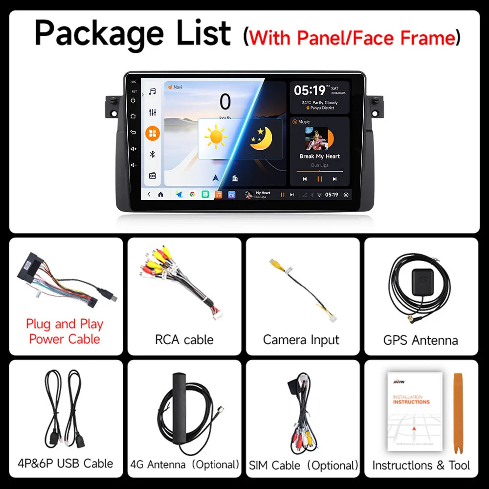 2 Din Android 13 Car Radio For BMW E46 M3 X5 1998-2006 Multimedia