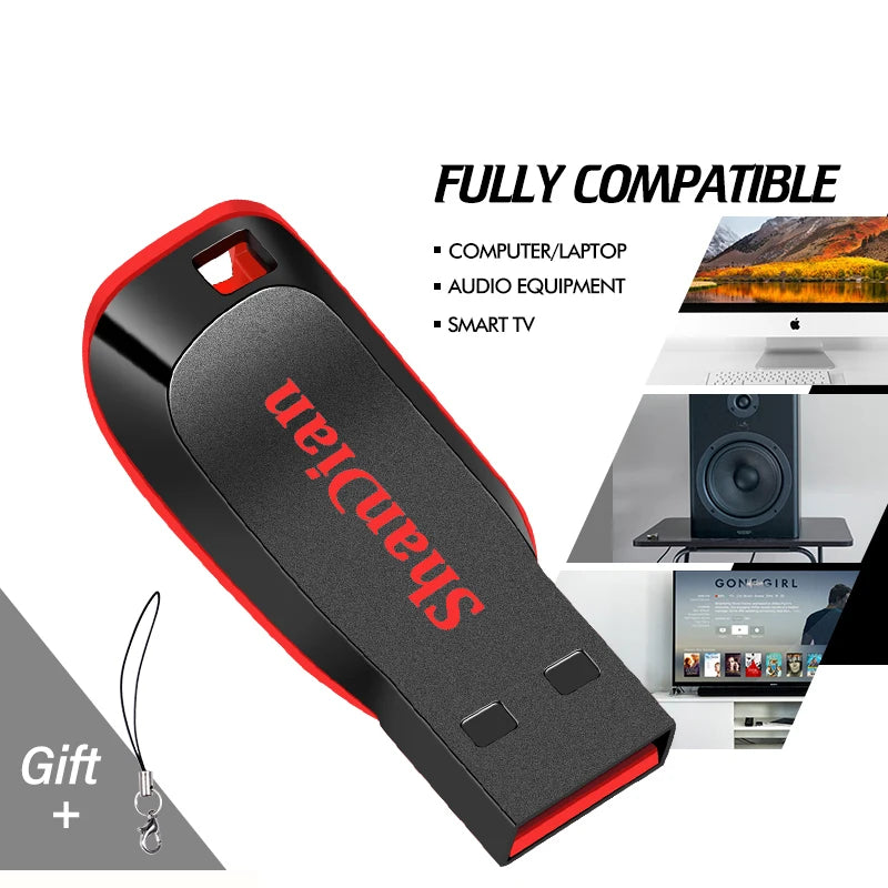 High -capacity speed USB Flash Drives 2.0 128GB 64GB Black Free