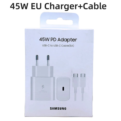 Original Samsung 45W Charger Type C EU Super Fast Charge Adapter For