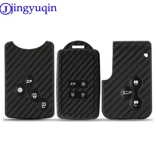 jingyuqin Carbon Men Car Key Bag Case For Renault Kadjar Captur Clio