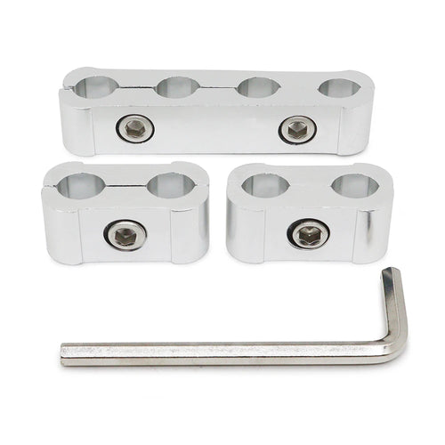 3pcs Car Spark Plug Electrical Wire Clamp Kit For 8mm 9mm 10mm Purple