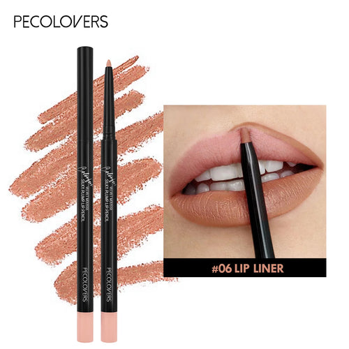 Waterproof Matte Lipliner Pencil Red Contour Tint Lipstick Long