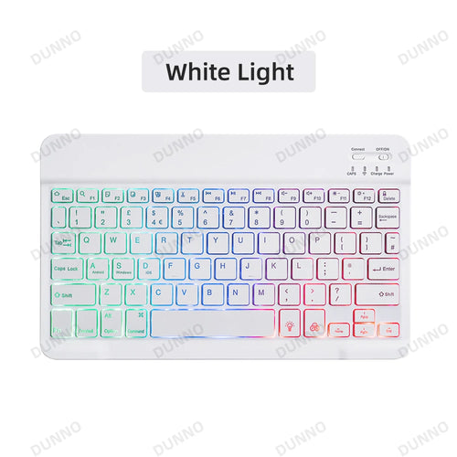 RGB Backlit Keyboard For Tablet iPad Phone PC Android IOS Windows