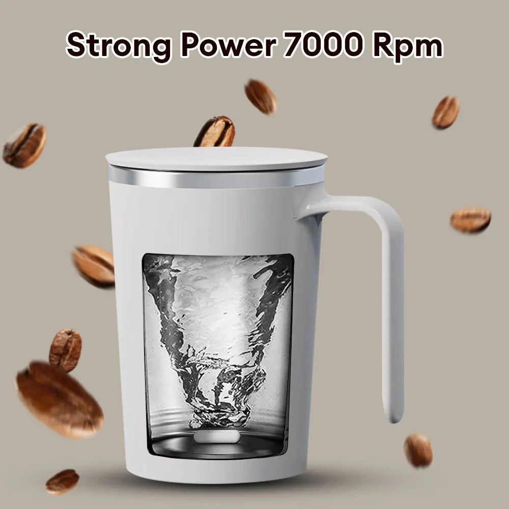 Automatic Stirring Cup Magnetic Mug 400ml Stainless Steel Coffee