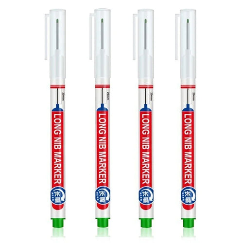 4Pcs/Set 20mm Deep Hole Long Nib Head Markers For Metal Perforating