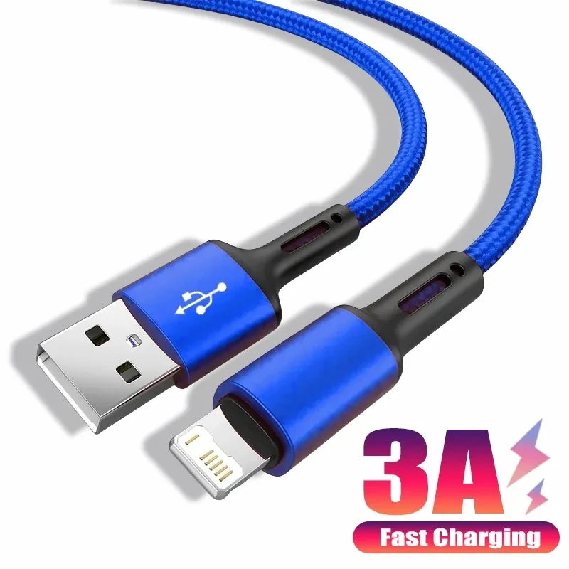 Quick Charge USB Cable For iPhone 12 13 14 11 Pro X Max 6 7 8 Plus 5