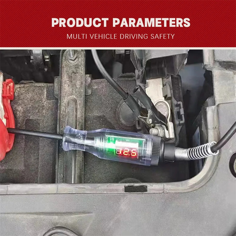 6V 12V 24V Auto Truck Voltage Circuit Tester DC Digital Display Long