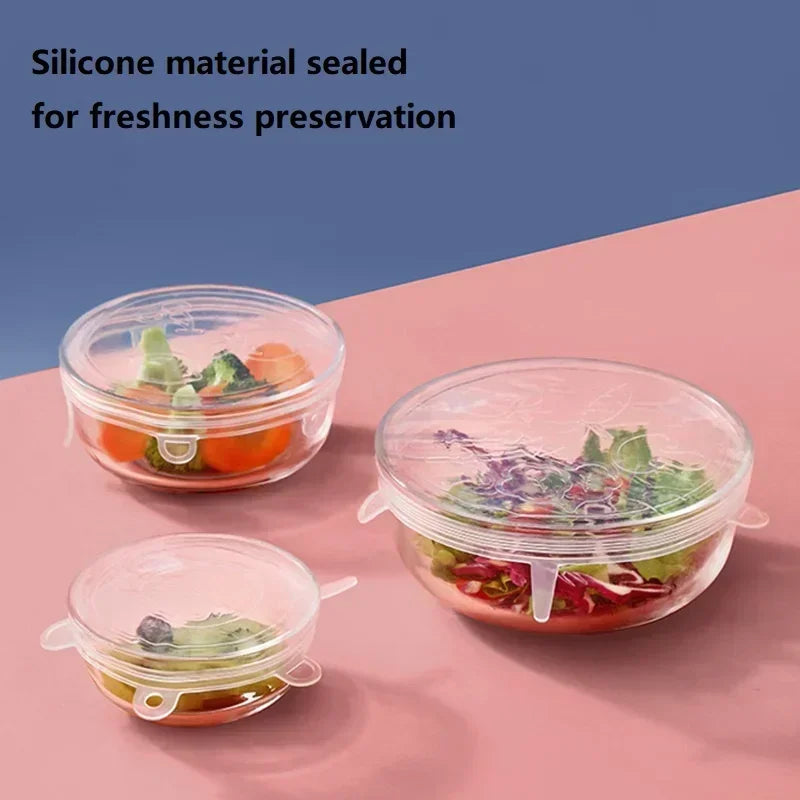 6PCS Multipurpose Bowl Cover Refrigerator Sealed Plastic Wrap