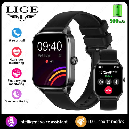 LIGE Fashion Smart Watch Women 1.85” HD Screen Custom Watch Face
